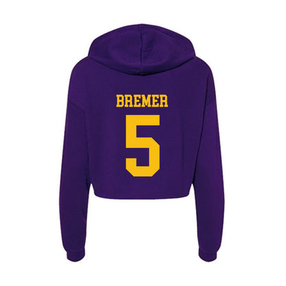 MNSU - NCAA Women's Basketball : Natalie Bremer - Women's Crop Fleece Hoodie-1