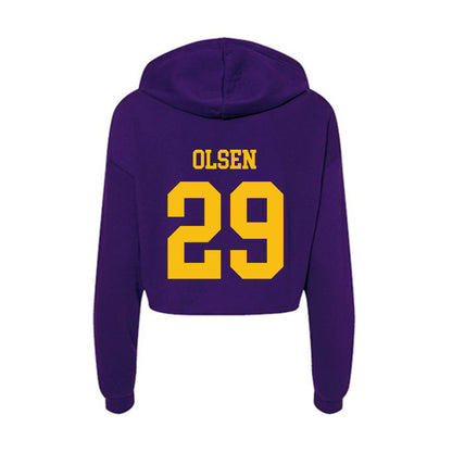 Minn. St. - NCAA Football : Gage Olsen - Women's Crop Fleece Hoodie-1