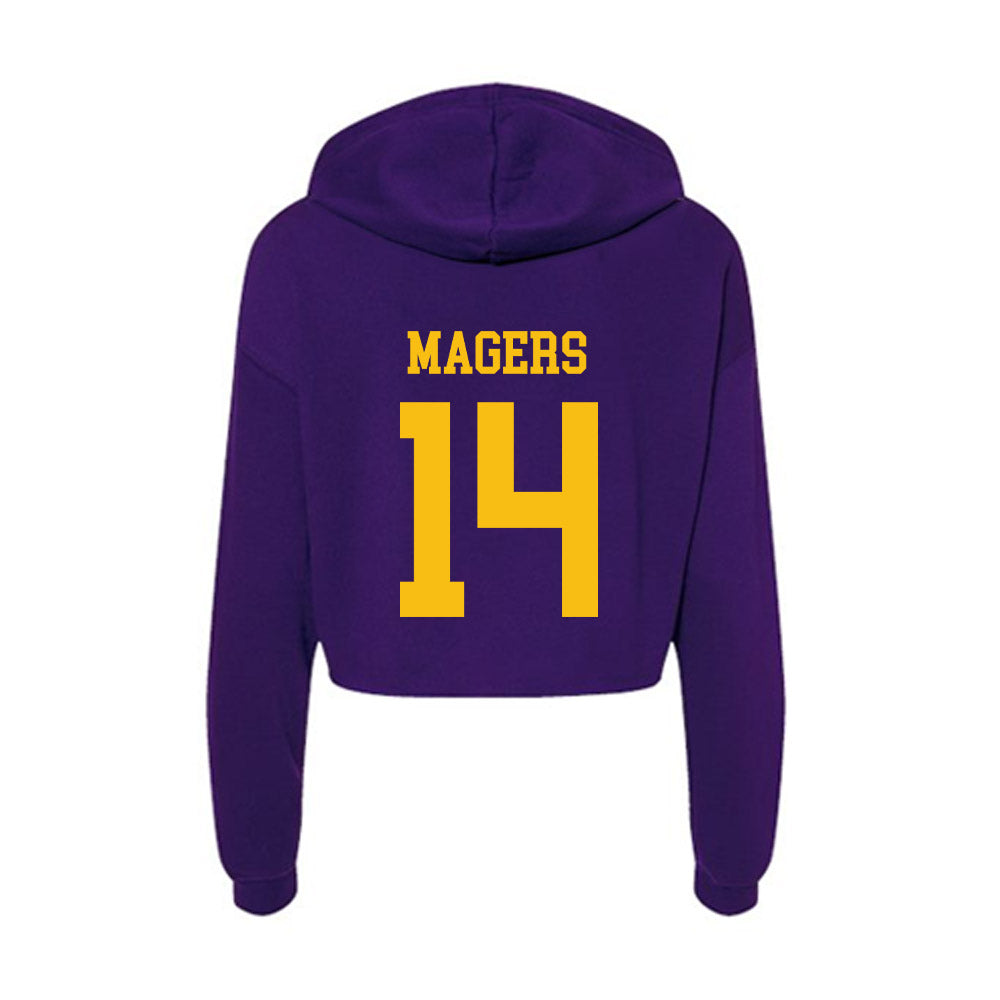 Minn. St. - NCAA Baseball : Louis Magers - Women's Crop Fleece Hoodie-1
