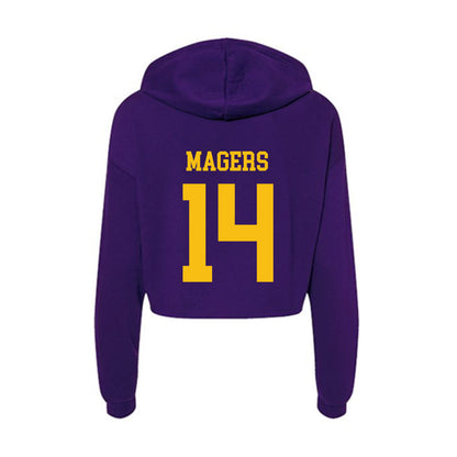 Minn. St. - NCAA Baseball : Louis Magers - Women's Crop Fleece Hoodie-1