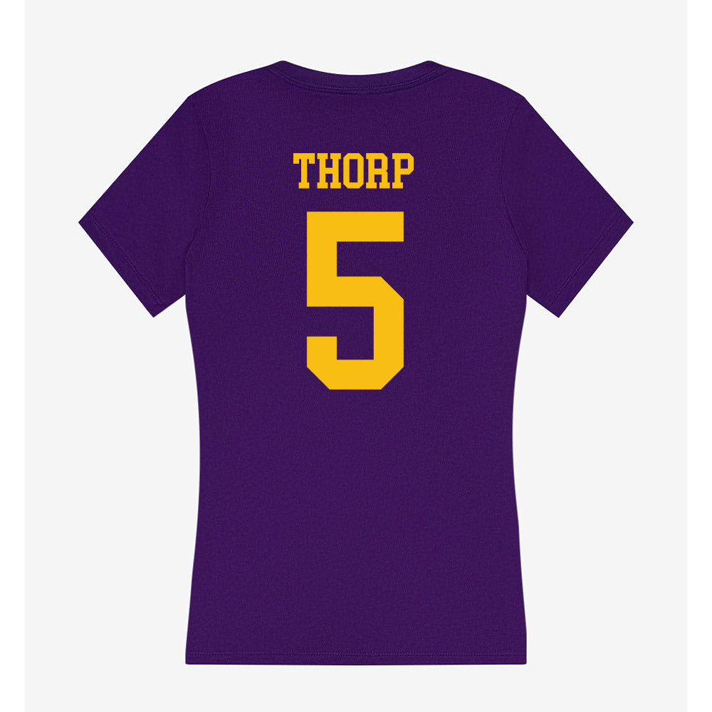 Minn. St. - NCAA Men's Ice Hockey : Gus Thorp - Women's V-Neck T-Shirt-1