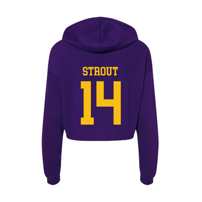 Minn. St. - NCAA Women's Volleyball : Peyton Strout - Women's Crop Fleece Hooded Sweatshirt-1