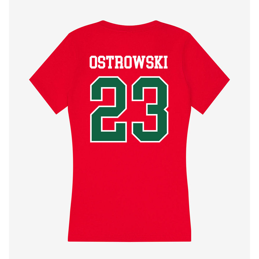 Minot State - NCAA Women's Soccer : Morgan Ostrowski - Women's V-Neck T-Shirt-1