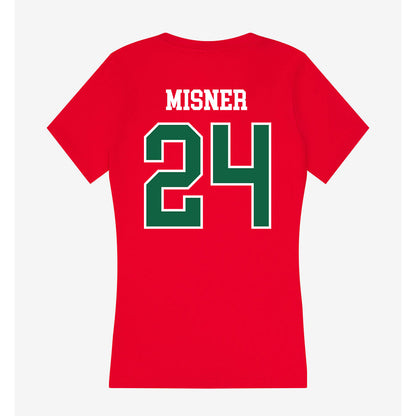 Minot State - NCAA Softball : Sarah Misner - Women's V-Neck T-Shirt-1