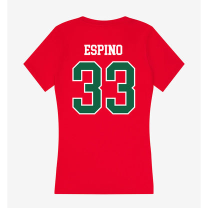 Minot State - NCAA Football : Blake Espino - Women's V-Neck T-Shirt-1