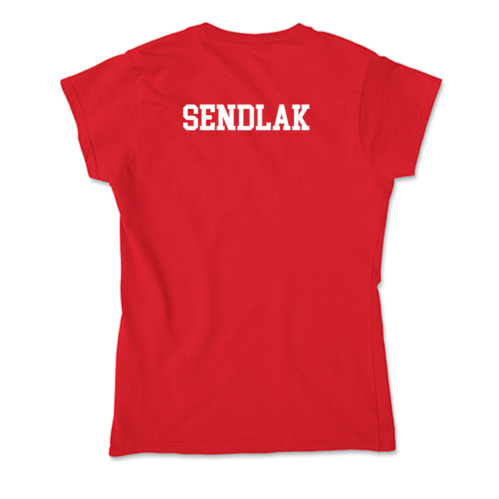 Minot State - NCAA Men's Golf : Gabriel Sendlak - Soft Style Women’s T-Shirt-1