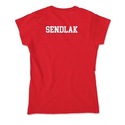 Minot State - NCAA Men's Golf : Gabriel Sendlak - Soft Style Women’s T-Shirt-1