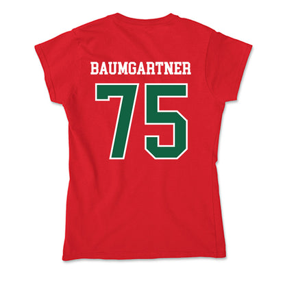 Minot State - NCAA Football : Landon Baumgartner - Soft Style Women’s T-Shirt-1
