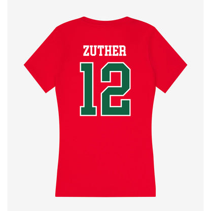 Minot State - NCAA Women's Volleyball : Addison Zuther - Women's V-Neck T-Shirt-1