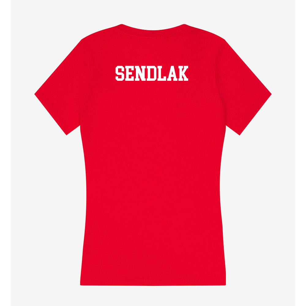 Minot State - NCAA Men's Golf : Gabriel Sendlak - Women's V-Neck T-Shirt-1
