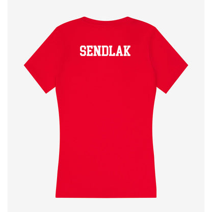 Minot State - NCAA Men's Golf : Gabriel Sendlak - Women's V-Neck T-Shirt-1