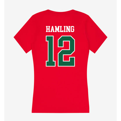 Minot State - NCAA Women's Basketball : Taryn Hamling - Women's V-Neck T-Shirt-1