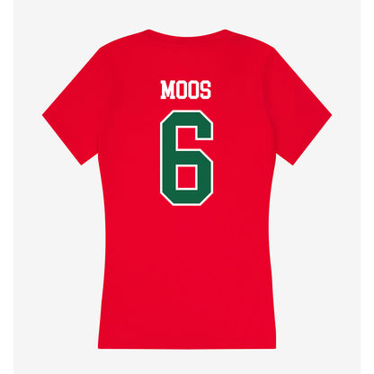 Minot State - NCAA Softball : Mallory Moos - Women's V-Neck T-Shirt-1