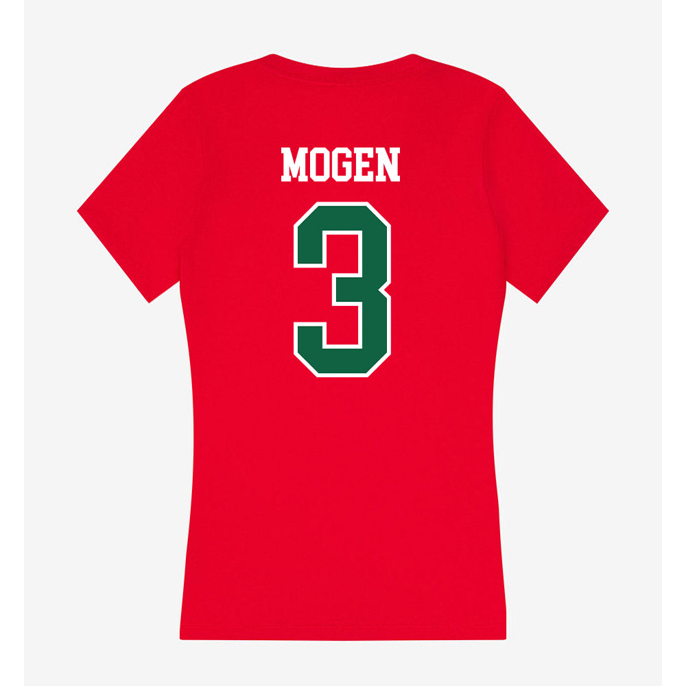 Minot State - NCAA Women's Basketball : Jessica Mogen - Women's V-Neck T-Shirt-1