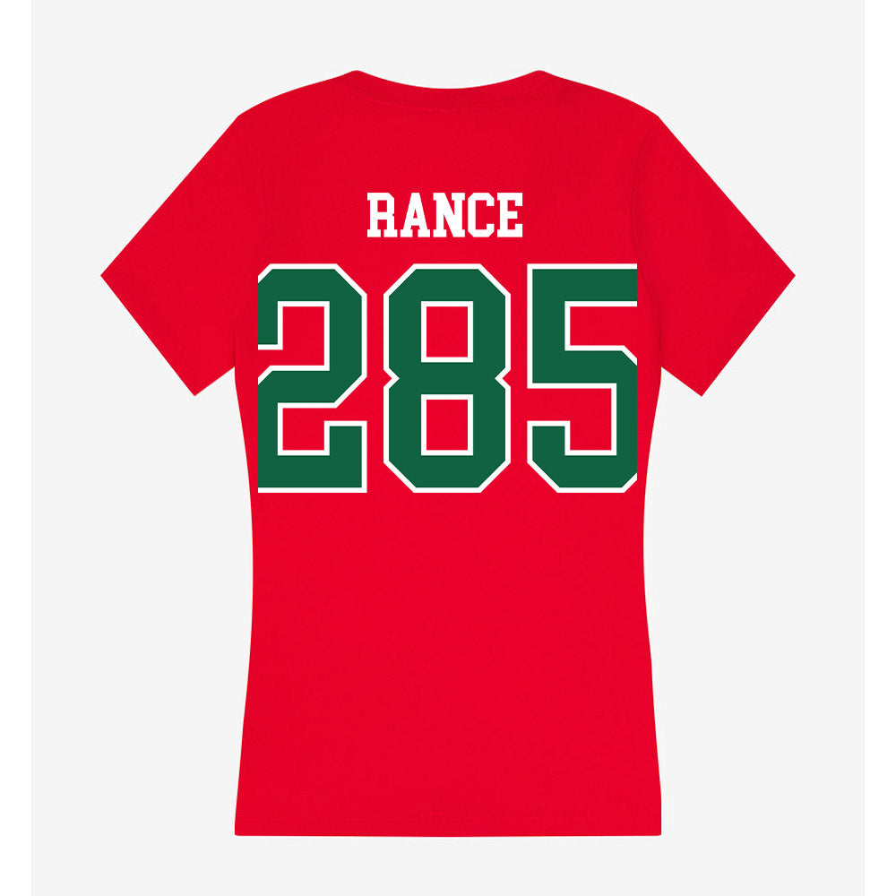 Minot State - NCAA Wrestling : Braxton Rance - Women's V-Neck T-Shirt-1