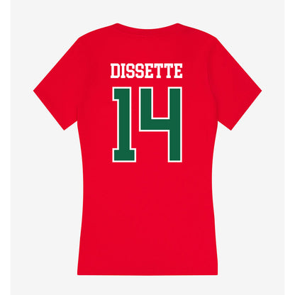 Minot State - NCAA Men's Basketball : Darik Dissette - Women's V-Neck T-Shirt-1