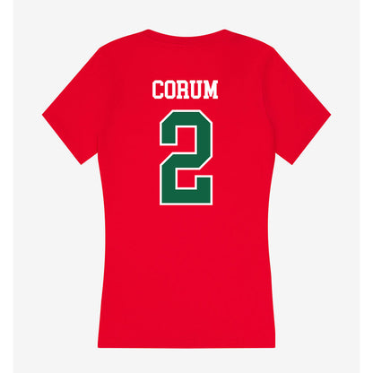 Minot State - NCAA Football : Jayden Corum - Women's V-Neck T-Shirt-1