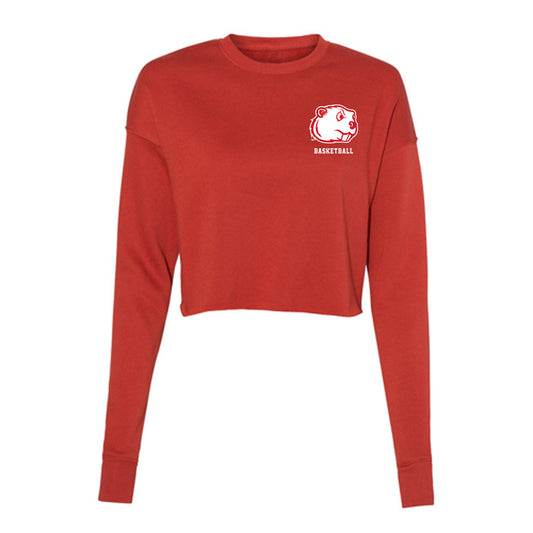 Minot State - NCAA Women's Basketball : Jordan McMahon - Women's Cropped Crew Fleece-0