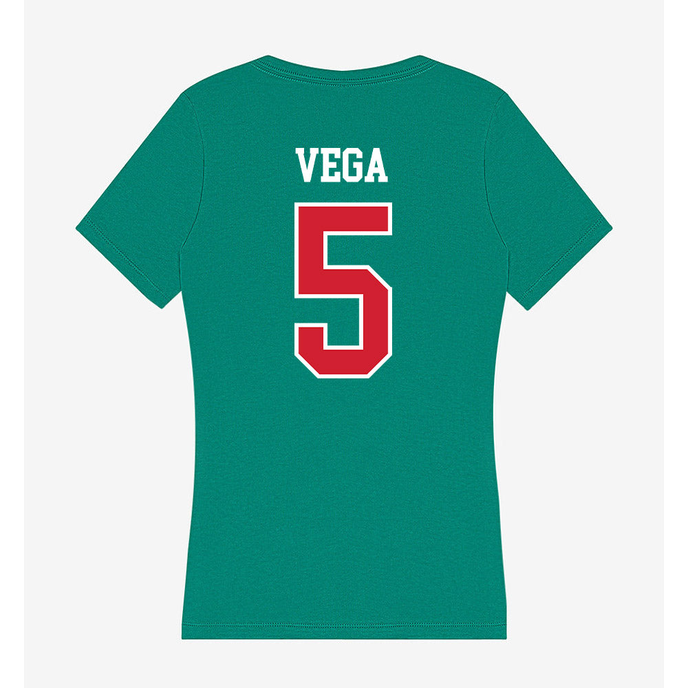 MVSU - NCAA Women's Soccer : Julieta Vega - Women's V-Neck T-Shirt-1