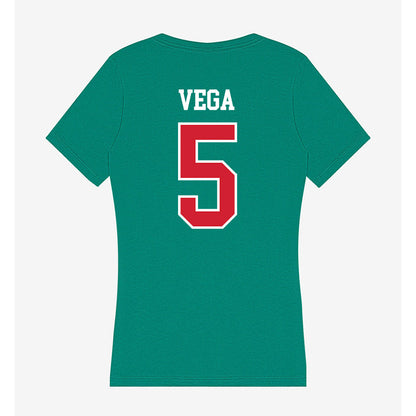 MVSU - NCAA Women's Soccer : Julieta Vega - Women's V-Neck T-Shirt-1