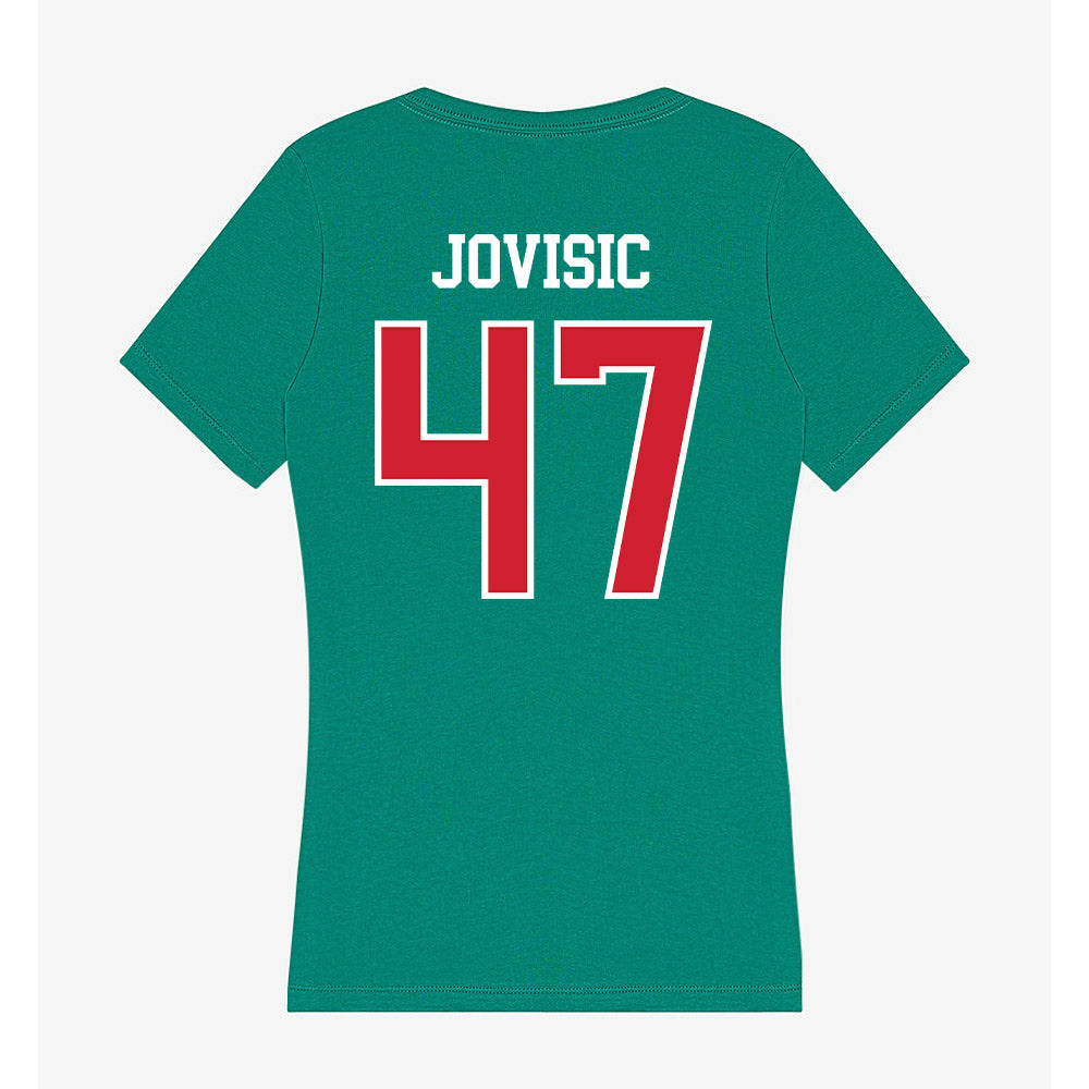 MVSU - NCAA Football : Marko Jovisic - Women's V-Neck T-Shirt-1