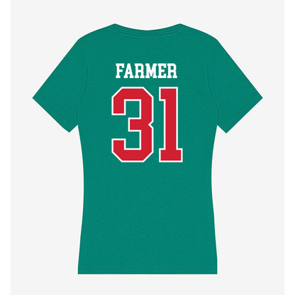 MVSU - NCAA Baseball : Camden Farmer - Women's V-Neck T-Shirt-1