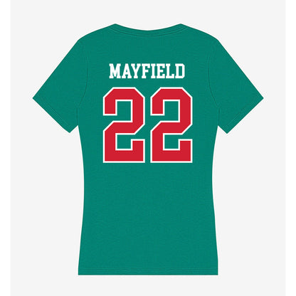 MVSU - NCAA Men's Basketball : Daniel Mayfield - Women's V-Neck T-Shirt-1