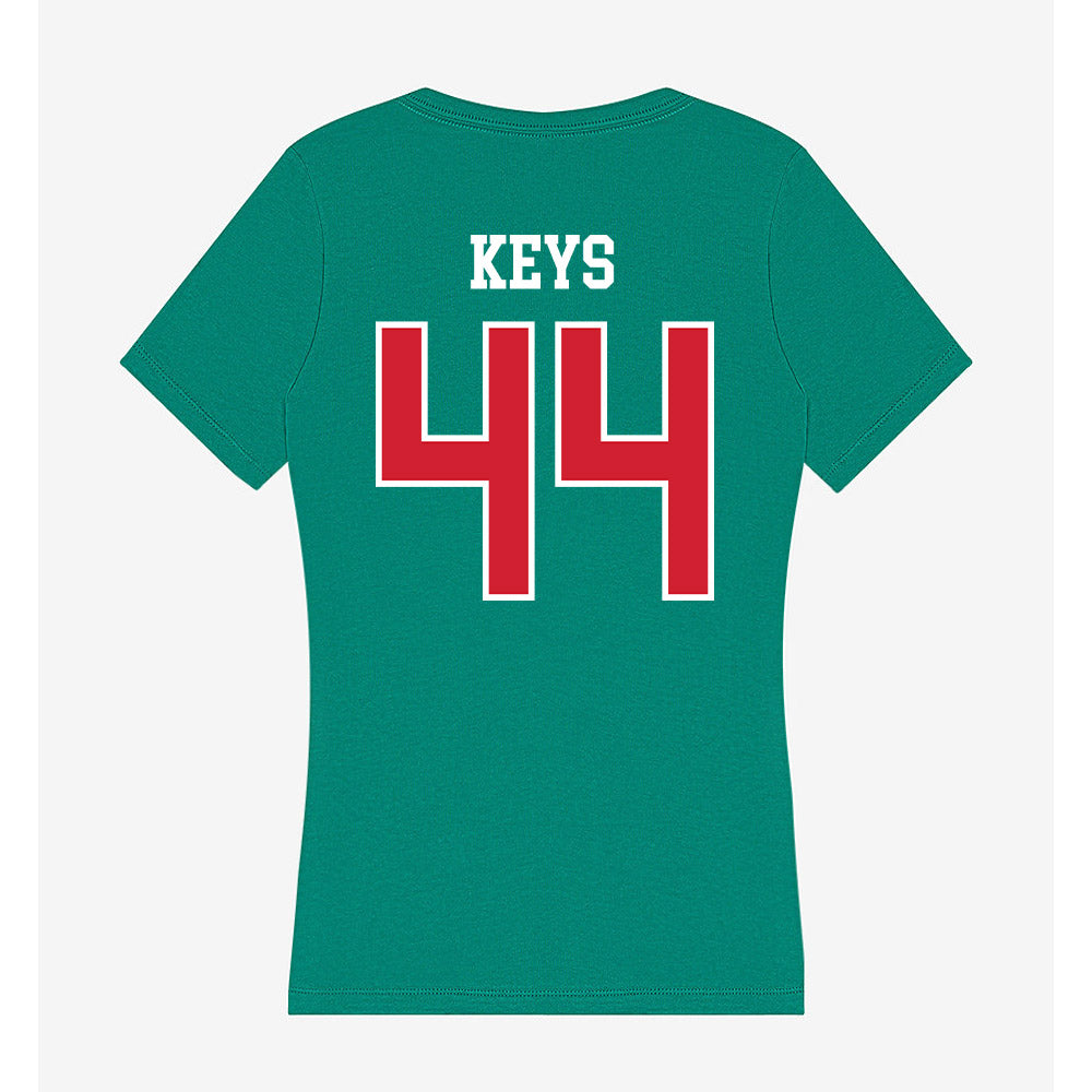MVSU - NCAA Football : Byron Keys - Women's V-Neck T-Shirt-1