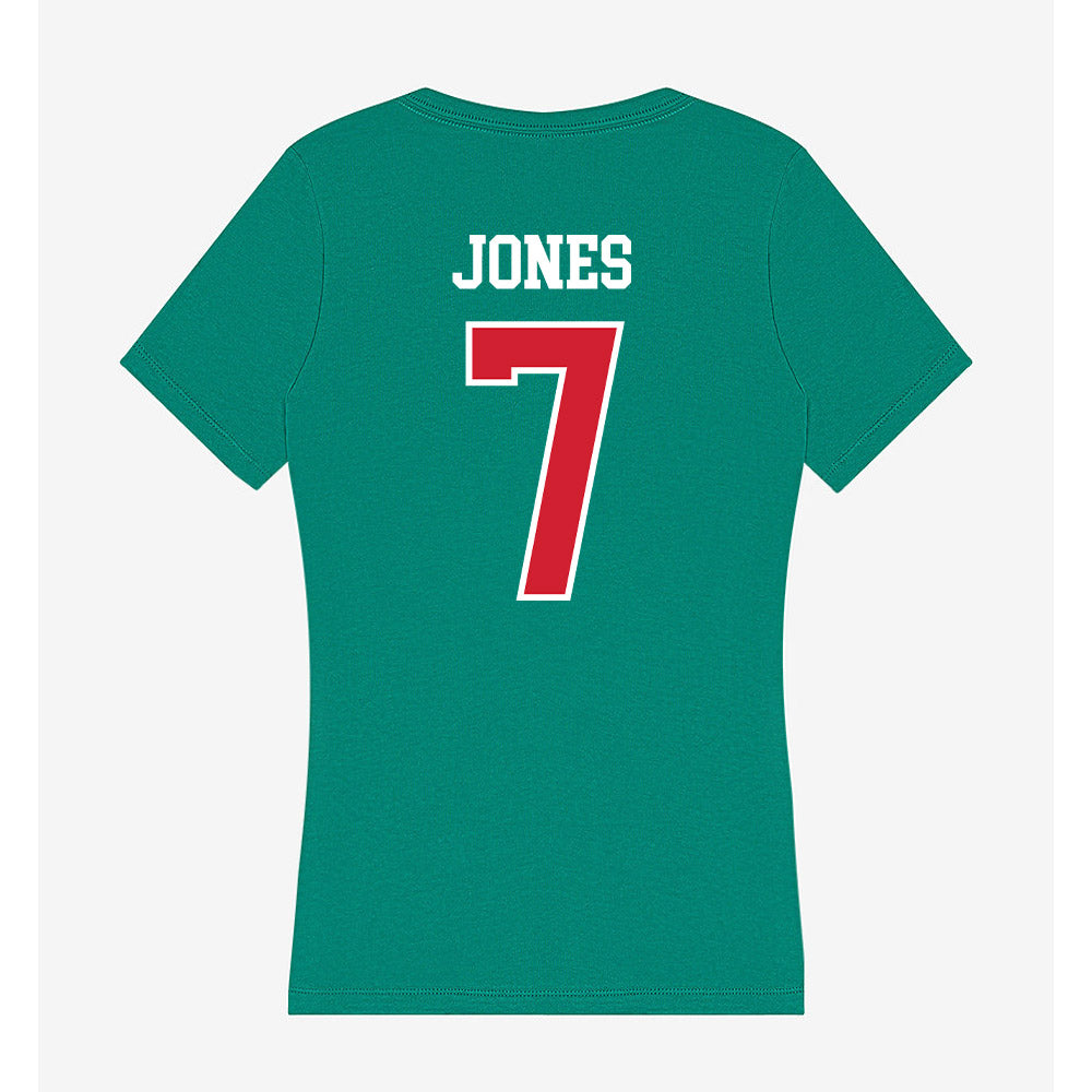 MVSU - NCAA Women's Basketball : Janiya Jones - Women's V-Neck T-Shirt-1
