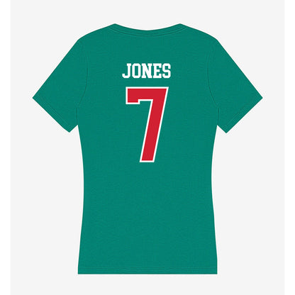 MVSU - NCAA Women's Basketball : Janiya Jones - Women's V-Neck T-Shirt-1