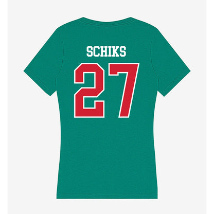 MVSU - NCAA Football : Nina Schiks - Women's V-Neck T-Shirt-1