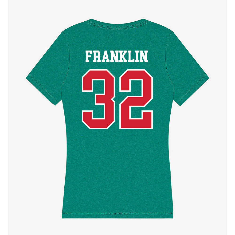 MVSU - NCAA Football : Douglas Franklin - Women's V-Neck T-Shirt-1