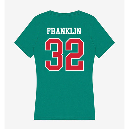 MVSU - NCAA Football : Douglas Franklin - Women's V-Neck T-Shirt-1