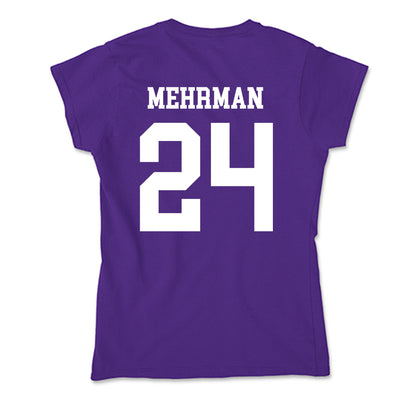 Sioux Falls - NCAA Men's Basketball : Jacoby Mehrman - Soft Style Women’s T-Shirt-1