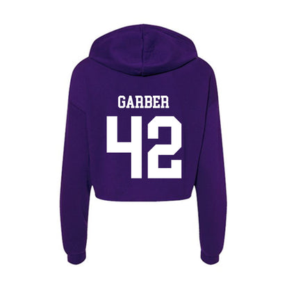 Sioux Falls - NCAA Football : Cooper Garber - Women's Crop Fleece Hoodie-1