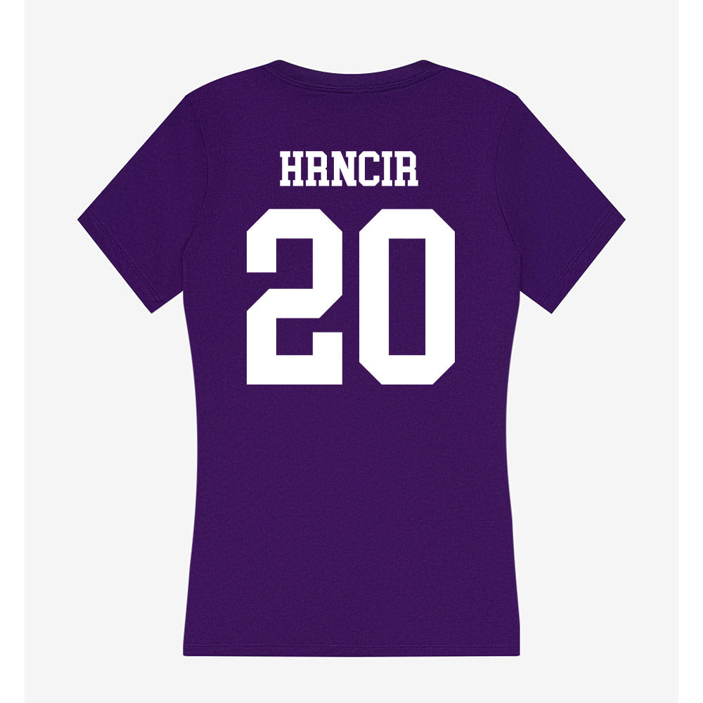 Sioux Falls - NCAA Men's Basketball : Brandon Hrncir - Women's V-Neck T-Shirt-1