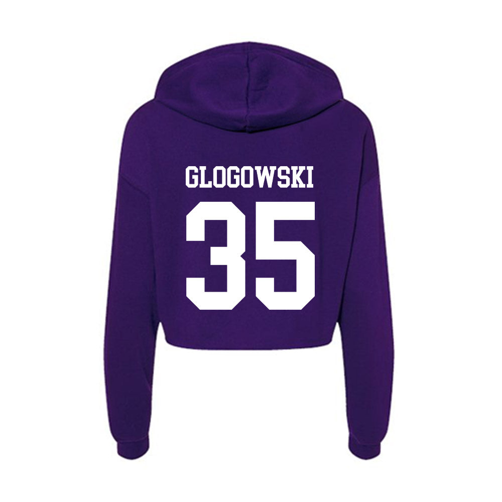 Sioux Falls - NCAA Football : Ben Glogowski - Women's Crop Fleece Hoodie-1