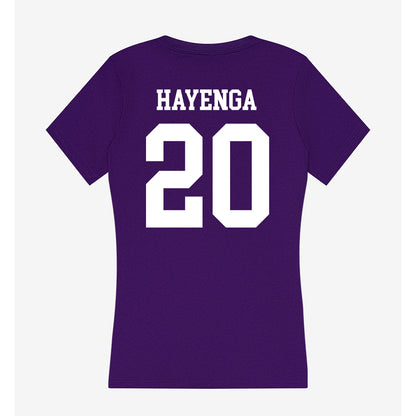 Sioux Falls - NCAA Women's Basketball : Olivia Hayenga - Women's V-Neck T-Shirt-1