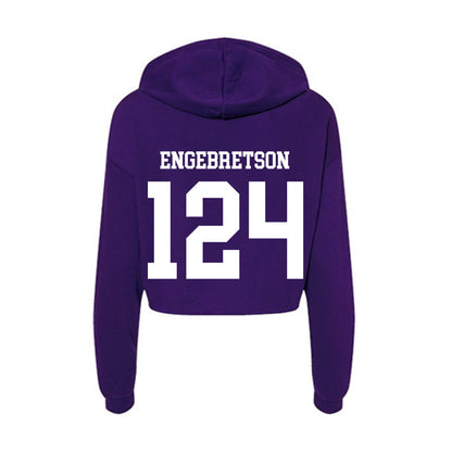 Sioux Falls - NCAA Wrestling : Elyse Engebretson - Women's Crop Fleece Hoodie-1