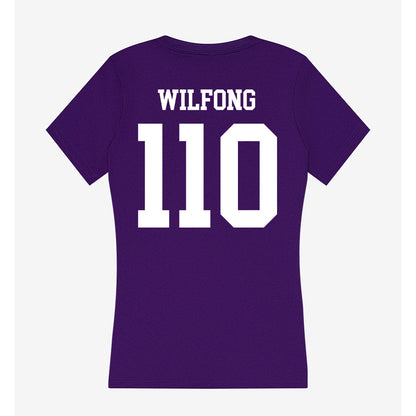 Sioux Falls - NCAA Wrestling : Abby Wilfong - Women's V-Neck T-Shirt-1