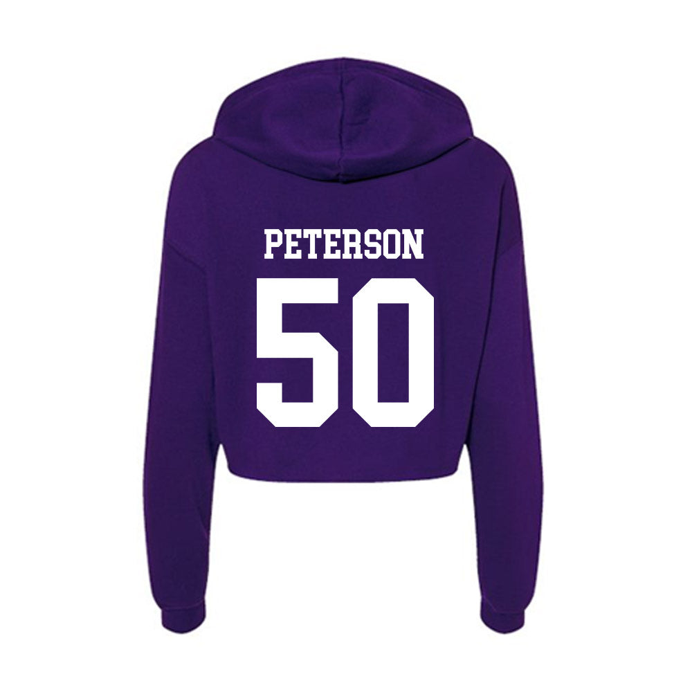 Sioux Falls - NCAA Baseball : Jhett Peterson - Women's Crop Fleece Hoodie-1