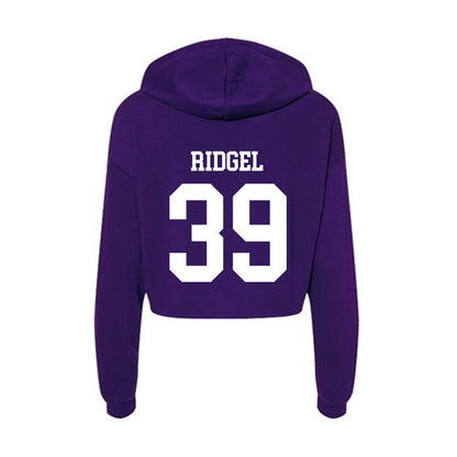 Sioux Falls - NCAA Football : Noah Ridgel - Women's Crop Fleece Hooded Sweatshirt-1