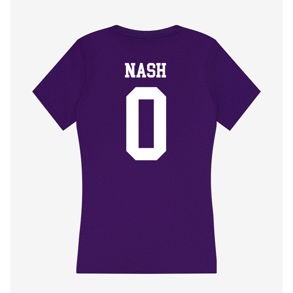 Sioux Falls - NCAA Football : Christian Nash - Women's V-Neck T-Shirt-1