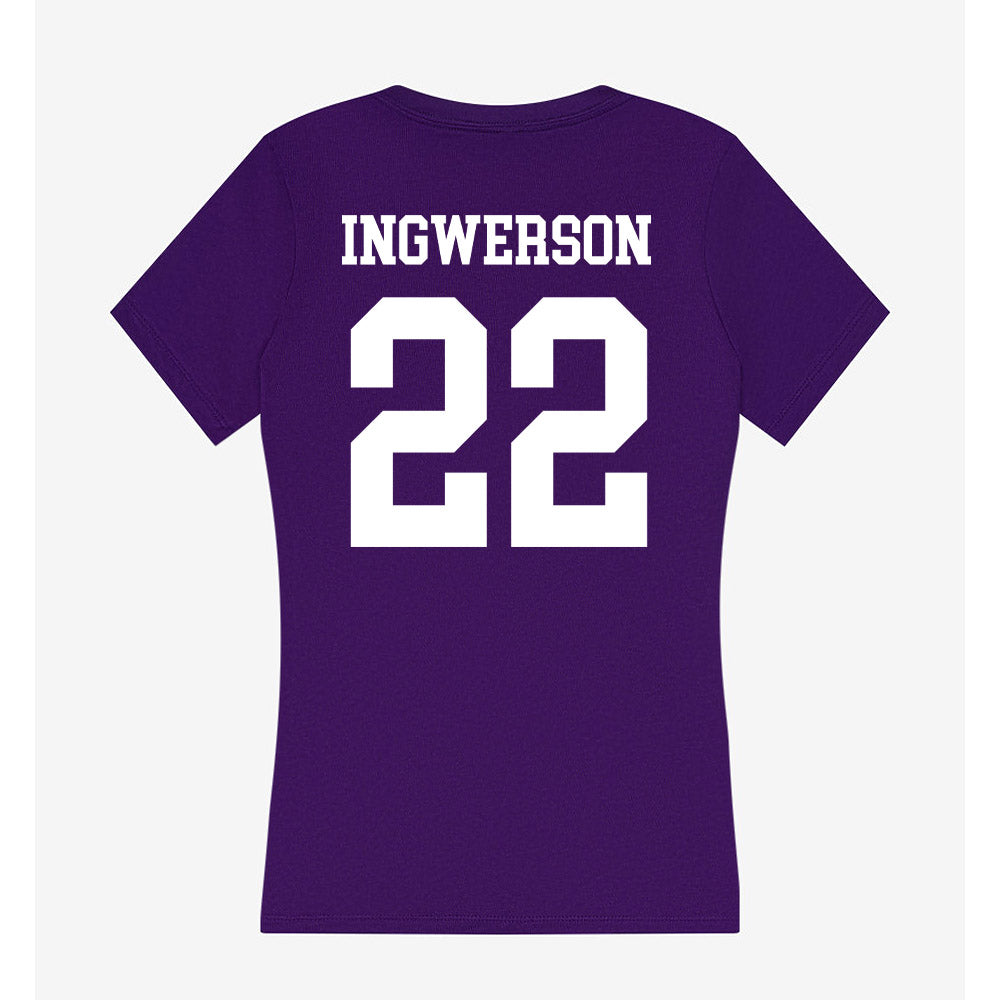 Sioux Falls - NCAA Men's Basketball : Kyle Ingwerson - Women's V-Neck T-Shirt-1