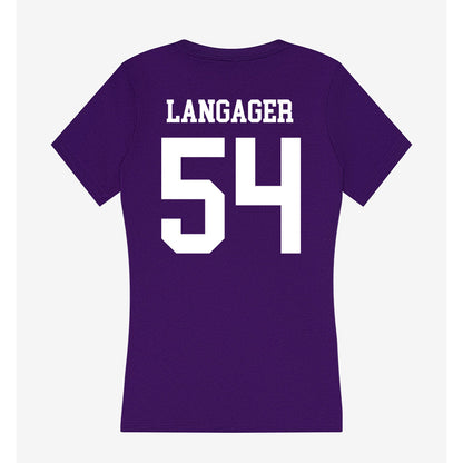 Sioux Falls - NCAA Women's Basketball : Krista Langager - Women's V-Neck T-Shirt-1