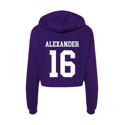 Sioux Falls - NCAA Softball : Alexis Alexander - Women's Crop Fleece Hoodie-1