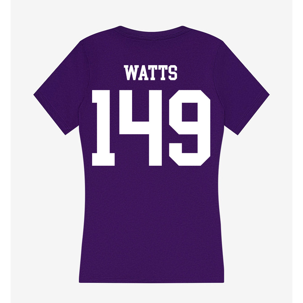 Sioux Falls - NCAA Wrestling : Sir Brandon Watts - Women's V-Neck T-Shirt-1