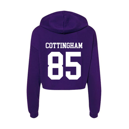 Sioux Falls - NCAA Football : Joe Cottingham - Women's Crop Fleece Hoodie-1