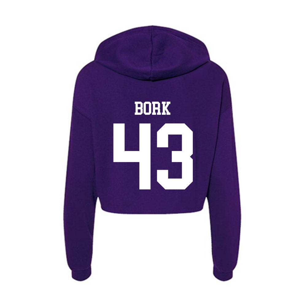 Sioux Falls - NCAA Football : Kannon Bork - Women's Crop Fleece Hoodie-1