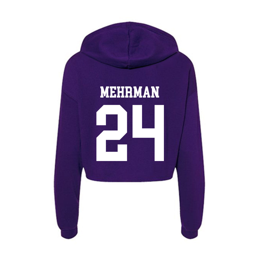 Sioux Falls - NCAA Men's Basketball : Jacoby Mehrman - Women's Crop Fleece Hoodie-1